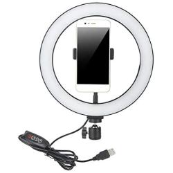 Aramox LED Ring Light, 10 inch LED Ring Light Living Broadcast Selfie Fill Lamp Dimmable 3 Light Modes (Aluminum Alloy)