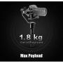 MOZA AirCross 3-Axis Handheld Gimbal Ultra-Lightweight Portable Camera Stabilizer Support Unlimited Power Source Long-Exposure Timelapse Auto-Tuning for Parameters for Mirrorless Cameras up to 4lb