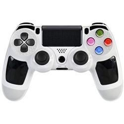 PS4 Controller Wireless Bluetooth Gamepad for Playstation 4 Clickable Touch Panel Joypad – Joystick with Sixaxis,Compatible with All PS4 Models & PC (Black)