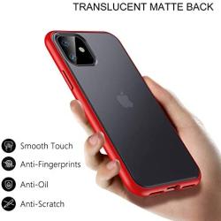 Meifigno Magic Series iPhone 11 Case [Military Grade Drop Tested], Translucent Matte PC with Soft Edges, Shockproof iPhone 11 Cover Case Compatible with Apple iPhone 11 6.1 Inch (2019), Red