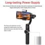 BONFOTO V5-New 3-Axis Handheld Gimbal Stabilizer w/Focus Pull & Zoom for iPhone Xs Max Xr X 8 Plus 7 6 SE Android Smartphone Samsung Galaxy S9+ S9 S8+ S8 S7 S6 Q2 Edge Black
