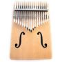 Kalimba Thumb Piano 17-Key, Solid Mahogany Base and Spruce Soundboard, Unique Violin-style sound-hole design, Tuning Hammer, Halley