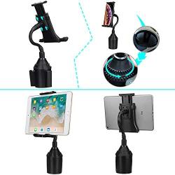 MIAODAM 360° Swivel Cup Holder Phone Mount Universal Adjustable Gooseneck Cup Holder Cradle Car Mount for Cell Phone iPhone 11//XR/XS/iPad/iPod Electronics Devices from 4.7 to 10.5