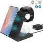 ZHIKE Wireless Charger, 3 in 1 Qi-Certified 10W Fast Charging Stand Compatible with iPhone SE 2020/11 Series/XS Max/XR/XS/8 Plus, Samsung S20/S20+,Airpods,Galaxy Watches and Buds(Not for Apple Watch) ZHIKE Wireless Charger, 3 in 1 Qi-Certified 10W Fast Charging Stand Compatible with iPhone SE 2020/11 Series/XS Max/XR/XS/8 Plus, Samsung S20/S20+,Airpods,Galaxy Watches and Buds(Not for Apple Watch)
