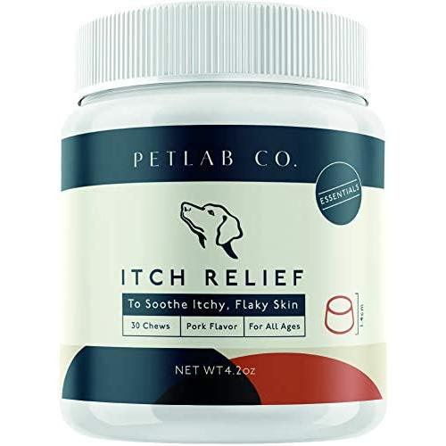 Petlab Co. Itch Relief Chews for Dogs | Anti Itch Dog Chews for Soothing Itchy Dog Skin | Turmeric Curcumin, Fatty Acids, and Hone