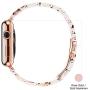 Light Apple Watch Band - Fashion Resin iWatch Band Bracelet Compatible with Copper Stainless Steel Buckle for Apple Watch Series 5 Series 4 Series 3 Series 2 Series1 (Nougat White, 38mm/40mm)