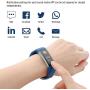 NOVETE Fitness Tracker, Bluetooth 4.0 Heart Rate Monitor Bracelet, IP67 Waterproof, Touch Screen, Smart Wristband, Pedometer Sports Activity Tracker Smart Watch for Android and iOS Smartphone