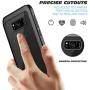 Samsung Galaxy S8 Case, Pakoyi Full Body Bumper Case Built-in Screen Protector Slim Clear Shock-Absorbing Dustproof Lightweight Cover Case For Samsung Galaxy S8 (5.8 Inch)-Grey/Clear.