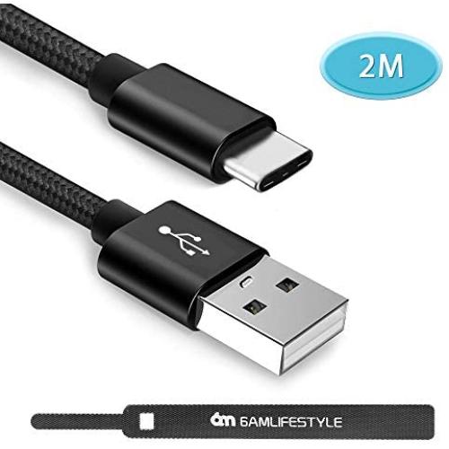 USB Type C Cable, 6amLifestyle 6.6FT USB C to A 3.0 Fast Charging Charger Cable for Nintendo Switch Samsung Galaxy S9 Note S8 Plus LG G5 Google Pixel Nexus 6P