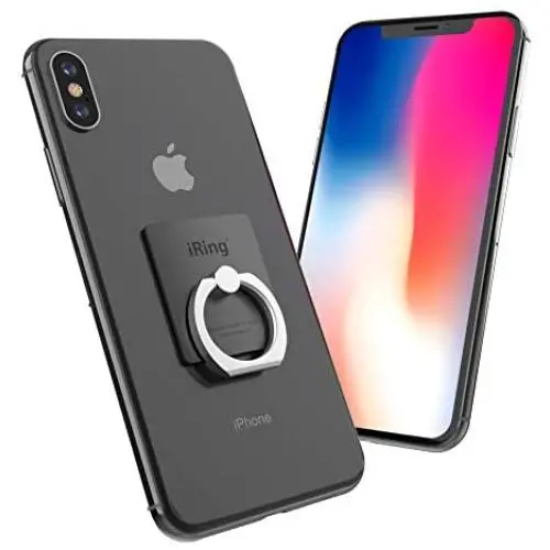 iRing Original - Include Hook Mount for Wall or Car Cradle. AAUXX Cell Phone Ring Grip Finger Holder, Mobile Stand, Kickstand, iPhone, Android, Smartphones, Tablets. (Grey) iRing Original - Include Hook Mount for Wall or Car Cradle. AAUXX Cell Phone Ring Grip Finger Holder, Mobile Stand, Kickstand, iPhone, Android, Smartphones, Tablets. (Grey)