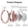 ICEYA Finger Ring Stand Holder, Cell Phone Mirror Stand Finger Grip Kickstand 360°Rotation for iPhone, iPad, Samsung Galaxy S9/S8 and Other Smartphones (Rose Gold)