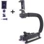 DSLR Stabilizer Handheld Video Action Stabilizing Handle Grip C Shape Professional Vlogging for Smart Phones GoPro Canon Nikon Sony Panasonic Pentax Olympus Camera Camcorder (Pack of 1)