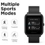 Amazfit Bip Lite Smartwatch, 45-Day Battery Life, Heart Rate & Sleep Monitor, 1.2" Always-On Touchscreen, 3 ATM Water Resistant, Multisport Tracker, Black, Model Number: W1915IN1N