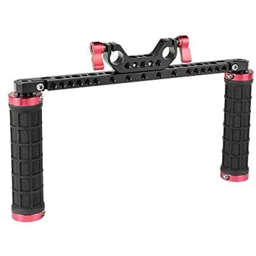 CAMVATE 15mm Rod Clamp Handgrip with for DSLR Camera Shoulder Mount Supporting Rig(Red) CAMVATE 15mm Rod Clamp Handgrip with for DSLR Camera Shoulder Mount Supporting Rig(Red)