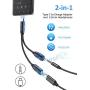 USB C to 3.5 mm Headphone Jack Adapter with Fast Charging 2-in-1 USB Type C to 3.5mm Audio Adapter Compatible with Pixel 4 3 2 XL/Samsung Note 10/10+/iPad Pro2018/ Huawei/Xiaomi/HTC/OnePlus
