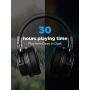 COWIN E7 PRO [Upgraded] Active Noise Cancelling Headphones Bluetooth Headphones with Microphone/Deep Bass Wireless Headphones Over Ear 30 Hours Playtime for Travel/Work/Cellphone, Black