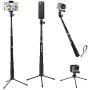 Smatree Q3 Telescoping Selfie Stick with Tripod Stand Compatible for GoPro Hero Fusion/8/7/6/5/4/3+/3/Session/GOPRO Hero 2018/DJI OSMO Action Camera,SJCAM,AKASO,Xiaomi Yi and Cell Phone