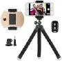 Phone tripod, UBeesize Portable and Adjustable Camera Stand Holder with Wireless Remote and Universal Clip, Compatible with iPhone, Android Phone, Sports Camera GoPro【2018 NEW VERSION】