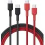AUKEY USB C to USB C Cable 2-Pack, 60W Fast Charging Cable, 6.6ft Durable Braided Nylon USB Type-C Cable Compatible with Samsung Galaxy S20 Ultra/S20+/Note10+, Google Pixel 2/3/4, iPad Pro, and More AUKEY USB C to USB C Cable 2-Pack, 60W Fast Charging Cable, 6.6ft Durable Braided Nylon USB Type-C Cable Compatible with Samsung Galaxy S20 Ultra/S20+/Note10+, Google Pixel 2/3/4, iPad Pro, and More