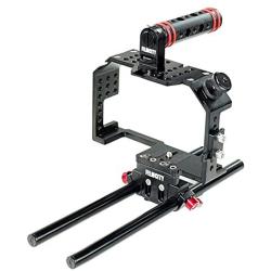 FILMCITY Camera Cage for Panasonic Lumix GH4 / GH3 and Sony A7 / A7r / A7s (FC-A7G34) | Cage with Top Handle and Accessories