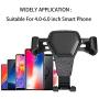 Ebow Air Vent Phone Holder Gravity Reaction Car Mobile Phone Holder Clip Type Air Vent Monut for All GPS Smart Phone (Black)