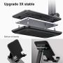 Adjustable Cell Phone Stand, Fully Foldable Desktop Phone Holder Cradle Dock Holder,Tablet Stand for iPhone X Xr Xs max All Smart Phones and Tablets,Ipad(Black)