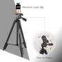 Lightweight Tripod 55-Inch, Aluminum Travel/Camera/Phone Tripod with Carry Bag, Maximum Load Capacity 6.6 LB, 1/4" Mounting Screw for Phone, Camera, Traveling, Laser Measure, Laser Level