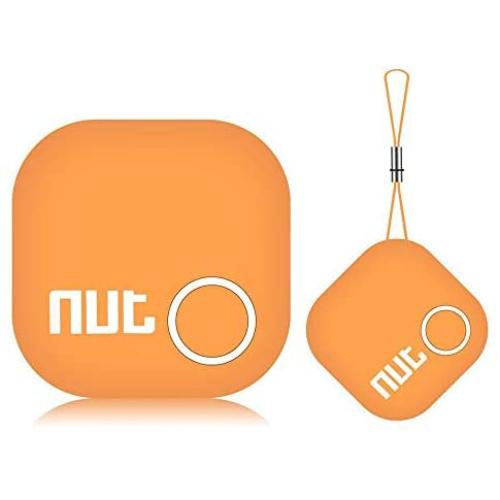 Tile Key Finder Locator Smart Tracker - Nut 2" Bluetooth Item Anti-Lost Phone Finder with App, Item Car Key GPS Alarm Tracer Reminder Chip for Bag Phone Pets Dog Keychain Wallet Purse Luggage, Orange