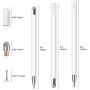 Mixoo Stylus Pen for iPad Pencil - High Sensitivity Disc & Fiber Tip 2 in 1 Universal Stylus with Magnetic Cap for iPad, iPhone, Android, Microsoft Tablets and Other Capacitive Touch Screens