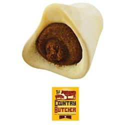 The Country Butcher Filled Dog Bones, Made in USA, Natural Dog Chew Treats for Aggressive Chewers, Flavors: Chicken N Rice, Peanut Butter, Cheese & Bacon, Bully & Beef, 4 Count