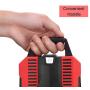 Foseal Portable Air Compressor Pump, 12V DC Digital Tire Inflator 150 PSI Auto Shut-off Easy to Use Tire Pump with Emergency Led Light & Long Cable for Car Motorcycle Bicycle/Schrader Tires Balls-Red