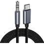 USB C to 3.5mm Audio Aux Jack Adapter, Type C Cable to 3.5mm Headphone Stereo Cord Car Compatible with Pad Pro 2018 Google Pixel 2 3 XL Moto Z and Galaxy Note10+ Huawei HTC (3.28Ft)