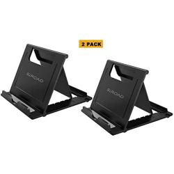 Adjustable Foldable Phone Tablet Stand Holder for Desk,Compatible for iPhone 11 10 iPad Mini or Any 4-9 inches Mobile Phone Tablet (Black 2 Pack)