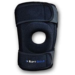 RiptGear Patella Knee Brace - Open Patella Stabilizer Knee Brace for Arthritis - Alleviate Patellar Tendonitis, Meniscus Tear, Joint Pain, Jumpers Knee, ACL Ligament Sprains (Medium Left Leg)