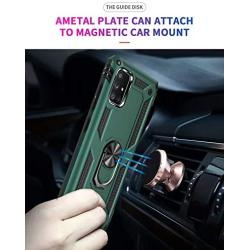 Case for Galaxy A71 5G, Extreme Protection Armor Dual Layer Protective Cover 360 Degree Swivel Ring Kickstand for Samsung Galaxy A71 5G 6.7" Green