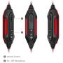 Sentey Gaming Headset Red Arrow Analog 3.5mm In-line Volume Control & Computer Headset with Microphone Gaming Headphones Headphone Pc, Mac or Laptop, Tablet, Mobile Phones / Headset with Mic Heavy Duty Braided 2 Meters Cable / Leather Padded Ear Pads 