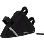 MOOCY Bicycle Bike Storage Bag Triangle Saddle Frame Strap-On Pouch for Cycling -Black