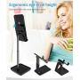 Cell Phone Stand for Desk,Height Angle Adjustable Phone Stand,Deep Dream Desktop Sturdy Aluminum Metal Phone Holder,Compatible with iPhone/iPad/Kindle/Mobile Phone/Tablet,4-13in