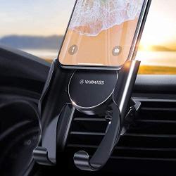 [2020 Upgraded] VANMASS Universal Car Phone Holder, 0.5s Slide in & Out Car Phone Mount, Ultra-Light Vent Cell Phone Holder for Cars for iPhone SE 11 Pro Max XR Xs Max, Samsung Note 10 S10 S9(Black)