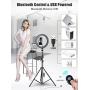 10.2" Selfie Ring Light with Tripod Stand, 26.77 to 62.99 Extendable, 3 Colors Dimmable with 160 LED, 3200-5800K Ra>90, Phone Holder, Rack, Remote Control, Compatible iPhone and Android, Video