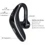 Bluetooth Headset, Hands-Free Wireless Business Bluetooth 5.0 Sweatproof Earpiece with Micphone for Cell Phones-Compatible with iPhone and Android, Work for Office/Workout/Driving