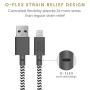 Native Union Night Cable - 10ft Ultra-Strong Reinforced [Apple MFi Certified] Durable Lightning to USB Charging Cable with Weighted Knot for iPhone/iPad (Zebra)