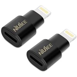 NIUBEE Extender Dock for Lifeproof Otterbox Case, Male to Female Extension Charger Video Audio Adapter for iPhone 5/5s/5c/SE/6/6S/7/8 Plus/X/iPad Air and More Connector (Black)