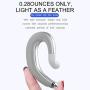 SLuB True Wireless Bluetooth Invisible Single Earbud with Microphone Noise Cancelling Waterproof Ear-Hook Non Ear Plug Sport Headset for Cell Phone(Silver)