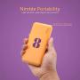 2-Pack Miady 10000mAh Dual USB Portable Charger, Fast Charging Power Bank with USB C Input, Backup Charger for iPhone X, Galaxy S9, Pixel 3 and etc (Yellow & Purple) …