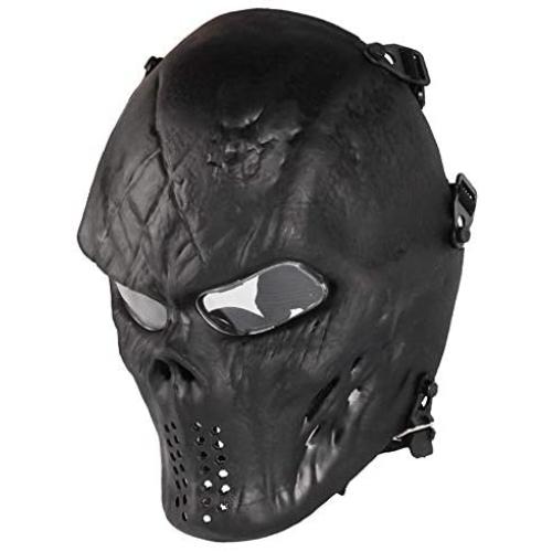 NINAT Airsoft Skull Mask Full Face Tactical Masks Eye Protection for CS Survival Games Airsoft Shooting Halloween Cosplay Movie Scary Masks Bones Black Silvergrey Wildfire Captain NINAT Airsoft Skull Mask Full Face Tactical Masks Eye Protection for CS Survival Games Airsoft Shooting Halloween Cosplay Movie Scary Masks Bones Black Silvergrey Wildfire Captain