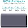 Xiyihoo 18W Protable Power Bank, 20000mAh USB Power Bank with Quick Charge 3.0 & LED Dispaly, Type-C & Dual USB Output External Battery Pack for iPhone Xs/XS Max, Pixel, Samsung, Nintendo Switch