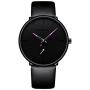 Mens Watches Ultra-Thin Minimalist Waterproof-Fashion Wrist Watch for Men Unisex Dress with Leather Band