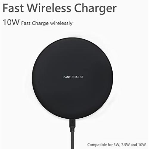 Aukiss Wireless Charger, 7.5W Wireless Charger Compatible with iPhone X/8/8 Plus,10W Fast Wireless Charging Compatible with Samsung Galaxy S9/S9 Plus/Note 8/ S8/S8 Plus.(No AC Adapter)