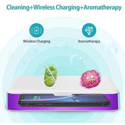 Phone Cleaner with wireless charger Aromatherapy Multi-Function Charging Station Large Capacity for iPhone Android Smartphones Jewelry Keys Watches